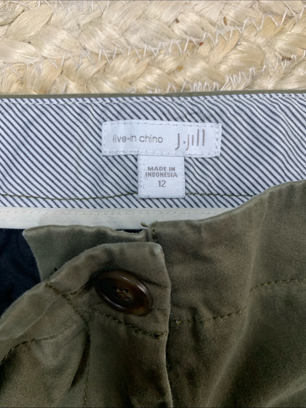 J. Jill Light Olive Green Straight-Leg Live-in Chinos - Picture 2 of 9